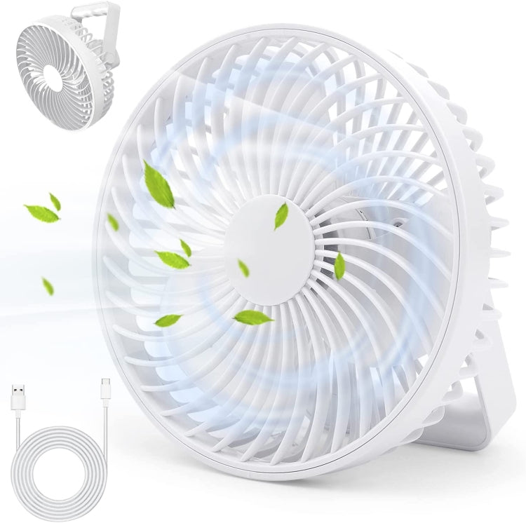 Ventoinha portátil recarregável LED multifuncional para campismo ao ar livre, preta, branca