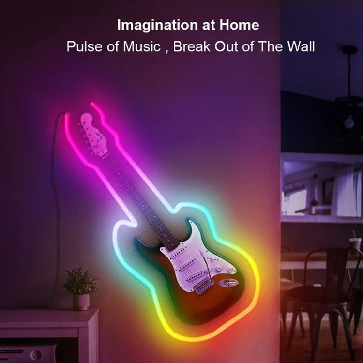 NH021 Luz de Cordão Neon RGB Sincronizada com Música TUYA WIFI Impermeável 3m, NH021