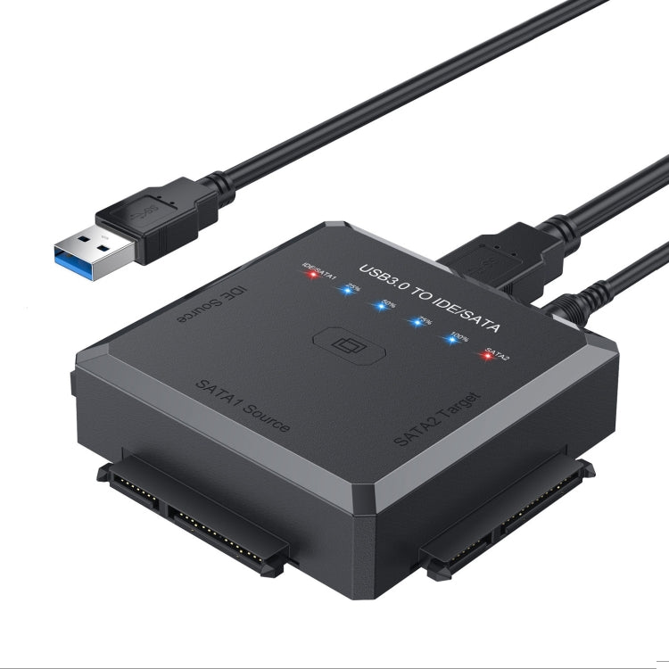 Adaptador conversor USB3.0 para SATA ou IDE para disco rígido com função de clonagem