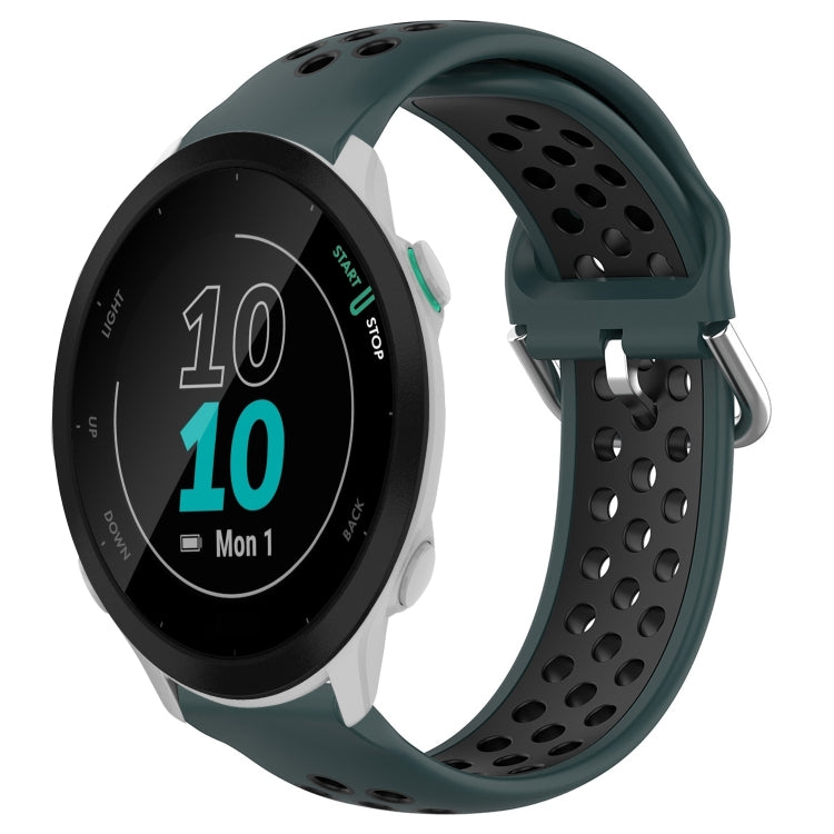 20mm Perforated Breathable Sports Silicone Watch Band, For Garmin Forerunner 158, For Garmin Forerunner 55, For Garmin Venu