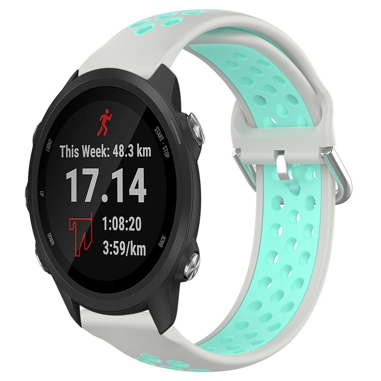 20mm Perforated Breathable Sports Silicone Watch Band, For Garmin Forerunner 245, For Garmin Forerunner 245 Music, For Garmin Forerunner 645