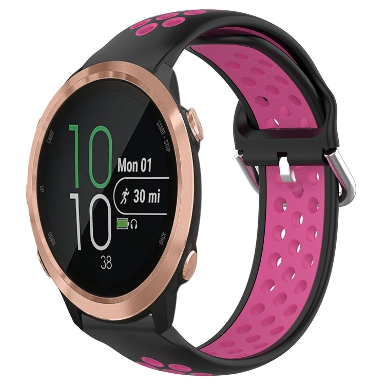 20mm Perforated Breathable Sports Silicone Watch Band, For Garmin Forerunner 245, For Garmin Forerunner 245 Music, For Garmin Forerunner 645