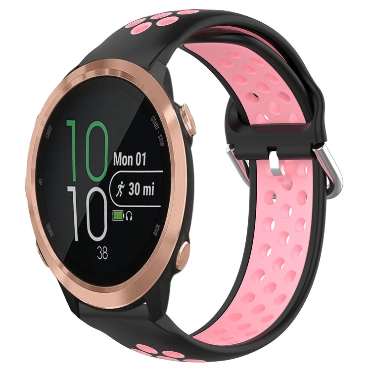 20mm Perforated Breathable Sports Silicone Watch Band, For Garmin Forerunner 645 Music, For Garmin Forerunner Sq2, For Garmin Forerunner Sq2 Music