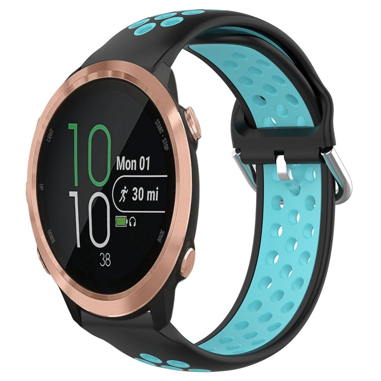 20mm Perforated Breathable Sports Silicone Watch Band, For Garmin Forerunner 645 Music, For Garmin Forerunner Sq2, For Garmin Forerunner Sq2 Music