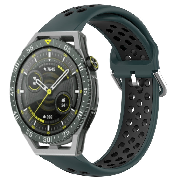 22mm Perforated Breathable Sports Silicone Watch Band, For Huawei Watch GT3 SE, For Huawei Watch GT3 Pro 46mm, For Huawei Watch Buds