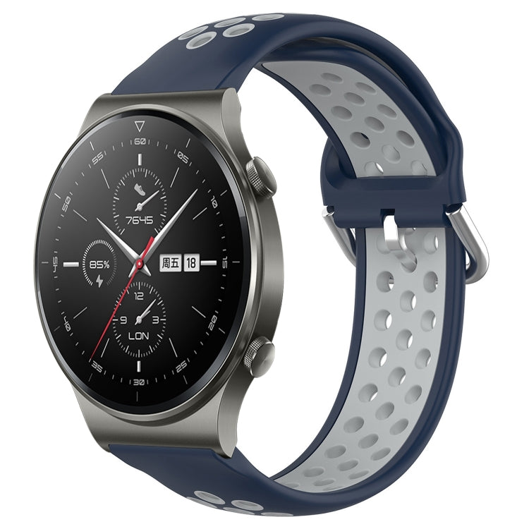 22mm Perforated Breathable Sports Silicone Watch Band, For Huawei Watch 3 Pro, For Huawei GT2 Pro, For Honor Watch GS 3