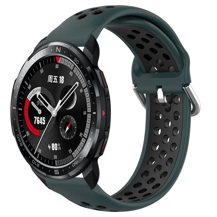 22mm Perforated Breathable Sports Silicone Watch Band, For Honor Watch GS Pro, For Honor Magic Watch 2 46mm, For Honor Watch Dream