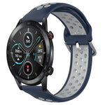 22mm Perforated Breathable Sports Silicone Watch Band, For Honor Watch GS Pro, For Honor Magic Watch 2 46mm, For Honor Watch Dream
