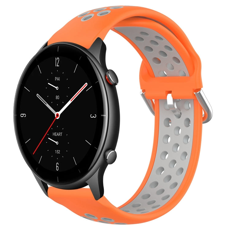 22mm Perforated Breathable Sports Silicone Watch Band, For Amazfit GTR 3 Pro, For Amazfit GTR 2e, For Amazfit GTR 2