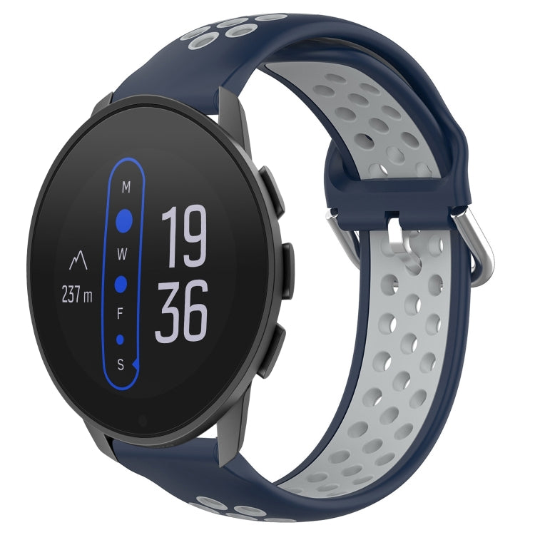 22mm Perforated Breathable Sports Silicone Watch Band, For Suunto 9 Peak Pro, For Suunto 9 Peak, For Suunto 5 Peak