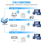 Repetidor/extensor WiFi sem fios U8 300Mbps, amplificador de sinal Wi-Fi, ficha US, ficha UE