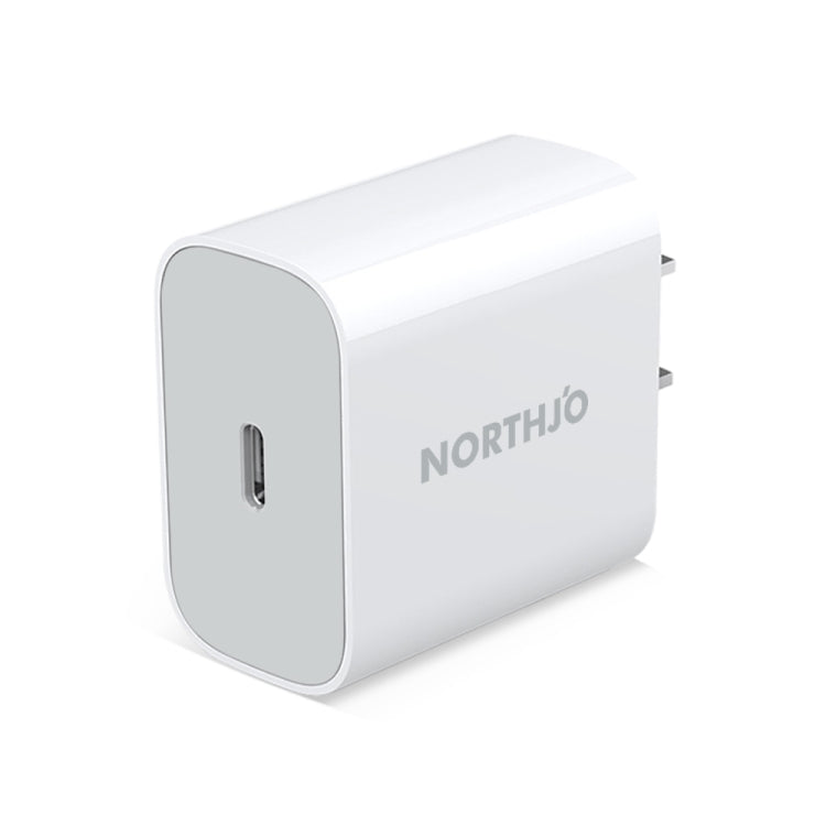 Carregador de Parede Rápido de Porta Única NORTHJO NOPD2000 PD 20W USB-C / Type-C, Ficha US, Ficha UE