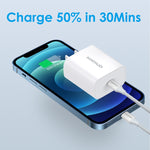 Carregador de Parede Rápido de Porta Única NORTHJO NOPD2000 PD 20W USB-C / Type-C, Ficha US, Ficha UE