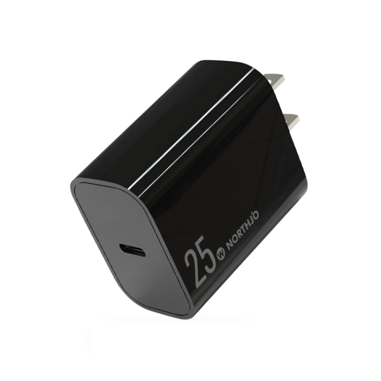Carregador Rápido de Porta Única NORTHJO NOPD2501 PD 25W USB-C / Type-C, Ficha US, Ficha UE, Ficha UK, Ficha AU
