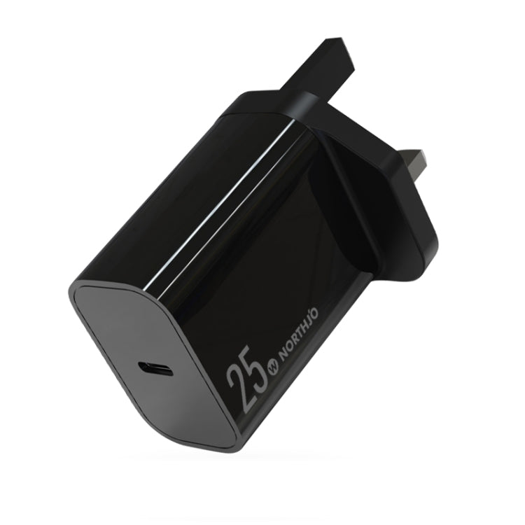 Carregador Rápido de Porta Única NORTHJO NOPD2501 PD 25W USB-C / Type-C, Ficha US, Ficha UE, Ficha UK, Ficha AU