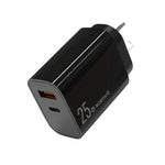 Carregador Rápido de Duas Portas NORTHJO NOPD2502 PD 25W USB-C/Type-C + QC 3.0 USB, Ficha US, Ficha UE, Ficha UK, Ficha AU