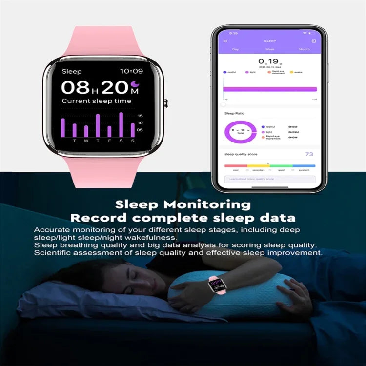 Y9 Pro Relógio Inteligente com Ecrã a Cores de 1,85 polegadas, Suporta Monitorização da Frequência Cardíaca / Monitorização da Pressão Arterial