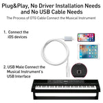 Cabo MIDI 1m 8 Pinos para USB-B para iPad / iPhone, 8 Pinos