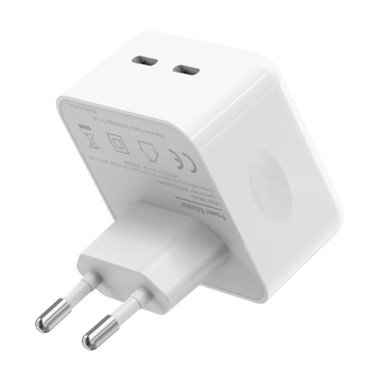 NORTHJO NOGAN3502 Carregador Rápido de Parede GaN PD PPS 35W Duplo USB-C / Tipo-C, Ficha UE, Ficha Reino Unido