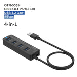 Estação de Acoplamento HUB USB3.0 4 Portas 4 em 1 Onten 5305, 5305