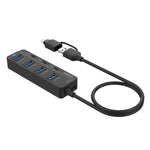 Estação de Acoplamento HUB USB3.0 + Type-C 7 Portas 7 em 2 Onten UCA5306 com Suporte a Função OTG, UCA5306