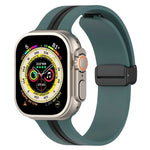Magnetic Clasp Two-Color Silicone Watch Band, For Apple Watch Ultra 49mm, For Apple Watch Series 8&7 45mm, For Apple Watch Series 8&7 41mm