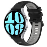 20mm Sports Two-Color Silicone Watch Band, For Samsung Galaxy Watch 6 40mm, For Samsung Galaxy Watch 6 Classic 43mm