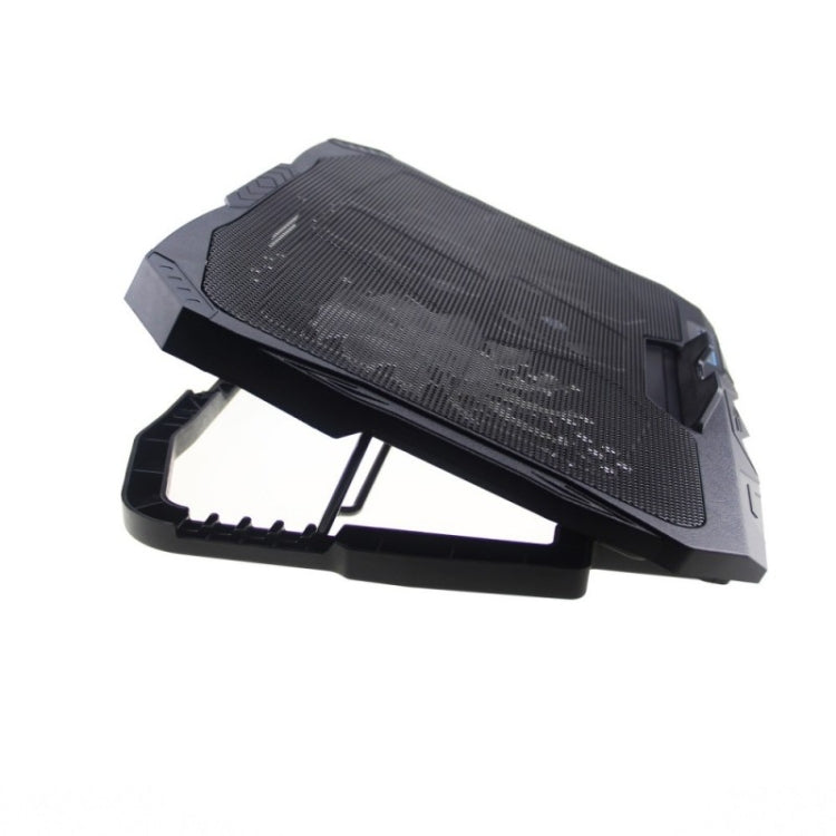 Base de arrefecimento para portátil gaming S18 com quatro ventiladores em alumínio, suporte dobrável com indicador de velocidade do vento, S18