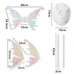Brinquedo DIY Asas de Fada Borboleta Elétricas Rockwoo R01, Com Luz, Sem Luz