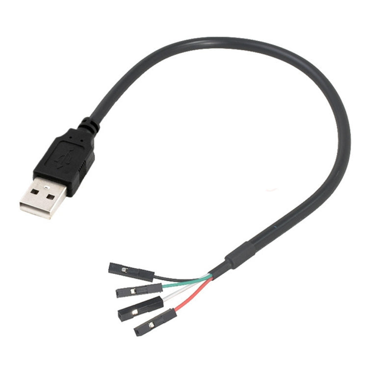Cabo extensor adaptador JUNSUNMAY USB 2.0 A para fêmea 4 pinos Dupont para header de motherboard, comprimento: 0,3 m, USB macho, USB fêmea