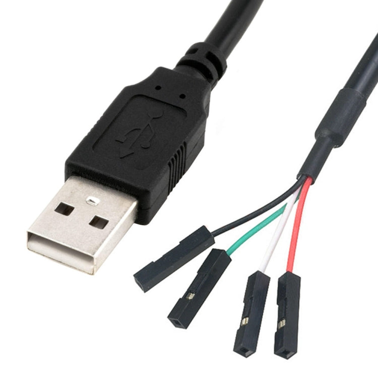 Cabo extensor adaptador JUNSUNMAY USB 2.0 A para fêmea 4 pinos Dupont para header de motherboard, comprimento: 0,3 m, USB macho, USB fêmea