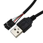 Cabo extensor adaptador JUNSUNMAY USB 2.0 A para fêmea 4 pinos Dupont para header de motherboard, comprimento: 0,3 m, USB macho, USB fêmea