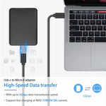 Adaptador conversor JUNSUNMAY USB-C / Tipo-C fêmea para macho USB 3.0 Micro B, 1 unidade, 2 unidades