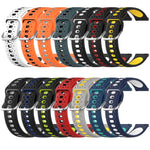 20mm Breathable Two-Color Silicone Watch Band, For Garmin Vivoactive3 Music, For Garmin Venu 2 Plus, For Garmin Approach S40