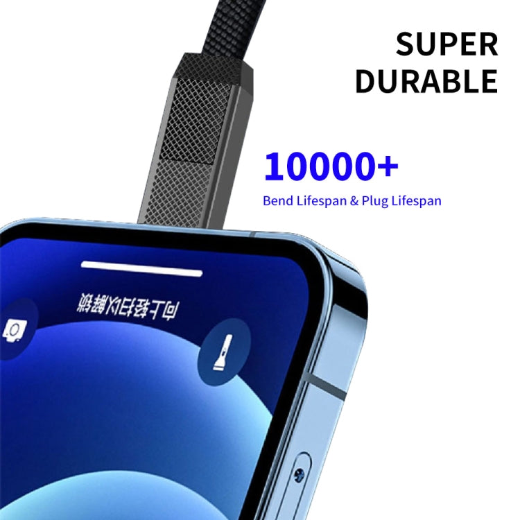 ENKAY ENK-CB134 Cabo de dados de carregamento rápido magnético 4 em 1 60W USB-A / Type-C para 8 pinos / Type-C trançado em nylon, 0,15 m, 1,2 m