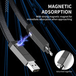 ENKAY ENK-CB134 Cabo de dados de carregamento rápido magnético 4 em 1 60W USB-A / Type-C para 8 pinos / Type-C trançado em nylon, 0,15 m, 1,2 m