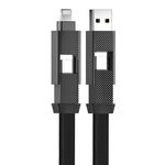 ENKAY ENK-CB134 Cabo de dados de carregamento rápido magnético 4 em 1 60W USB-A / Type-C para 8 pinos / Type-C trançado em nylon, 0,15 m, 1,2 m