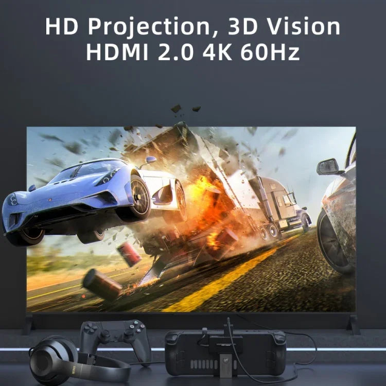 V266 Estação de Acoplamento 5 em 1 para Steam Deck Base de Carregamento Suporte 4K/60Hz USB3.0, V266 5 em 1
