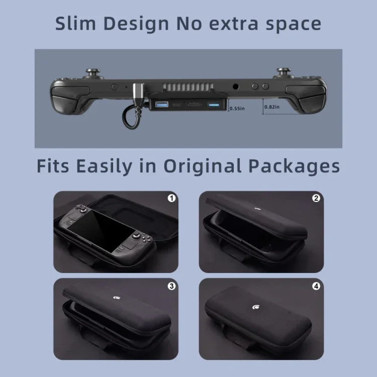 V266 Estação de Acoplamento 5 em 1 para Steam Deck Base de Carregamento Suporte 4K/60Hz USB3.0, V266 5 em 1
