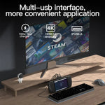V266 Estação de Acoplamento 5 em 1 para Steam Deck Base de Carregamento Suporte 4K/60Hz USB3.0, V266 5 em 1