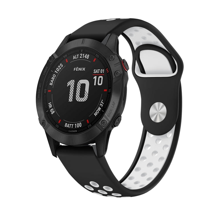 22mm Sports Breathable Silicone Watch Band, For Garmin Fenix 6 GPS, For Garmin Fenix 6 Pro GPS, For Garmin Fenix 6 Sapphire GPS, For Garmin Fenix 5