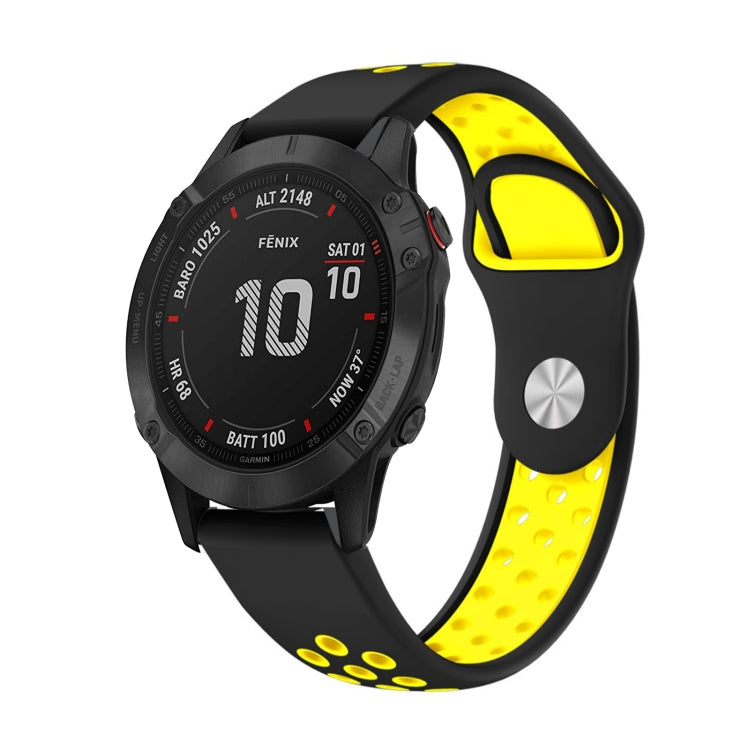22mm Sports Breathable Silicone Watch Band, For Garmin Fenix 6 GPS, For Garmin Fenix 6 Pro GPS, For Garmin Fenix 6 Sapphire GPS, For Garmin Fenix 5