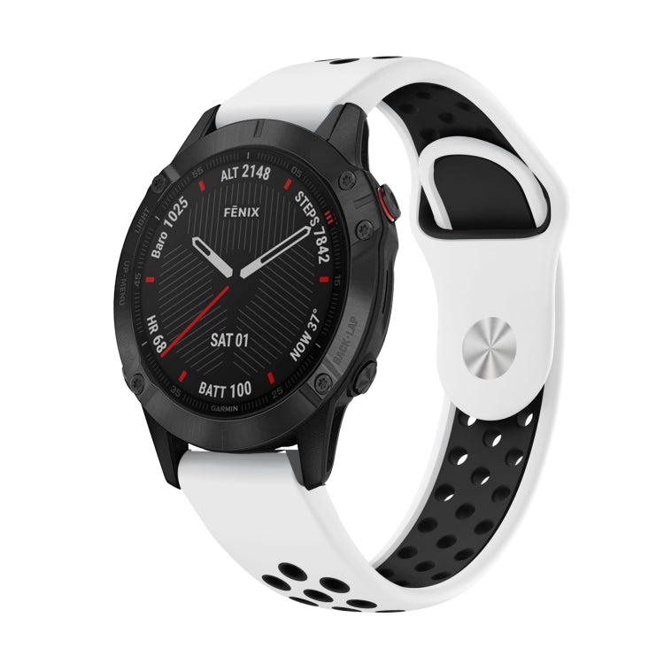 22mm Sports Breathable Silicone Watch Band, For Garmin Fenix 6 GPS, For Garmin Fenix 6 Pro GPS, For Garmin Fenix 6 Sapphire GPS, For Garmin Fenix 5