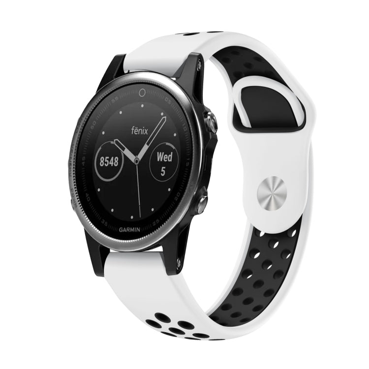 22mm Sports Breathable Silicone Watch Band, For Garmin Fenix 6 GPS, For Garmin Fenix 6 Pro GPS, For Garmin Fenix 6 Sapphire GPS, For Garmin Fenix 5