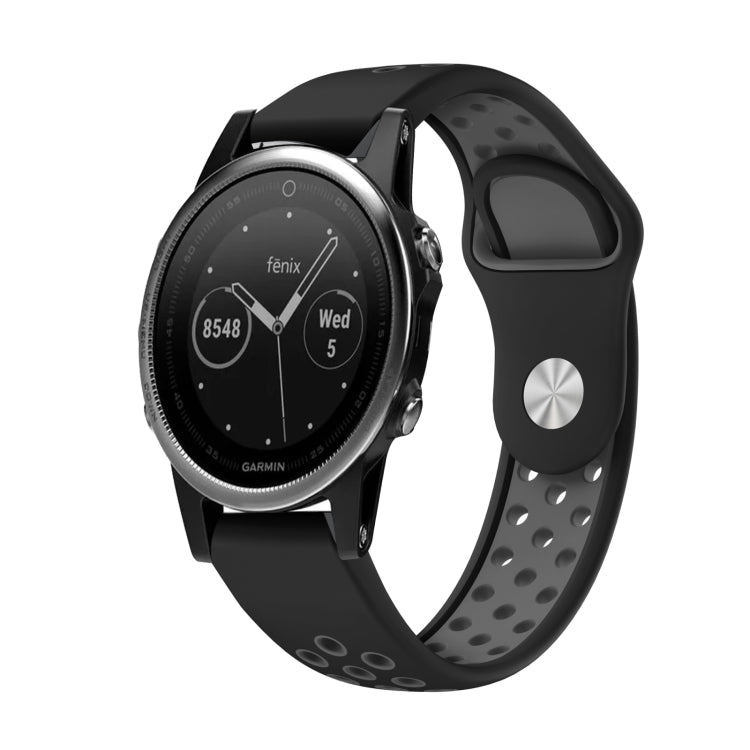 22mm Sports Breathable Silicone Watch Band, For Garmin Fenix 6 GPS, For Garmin Fenix 6 Pro GPS, For Garmin Fenix 6 Sapphire GPS, For Garmin Fenix 5