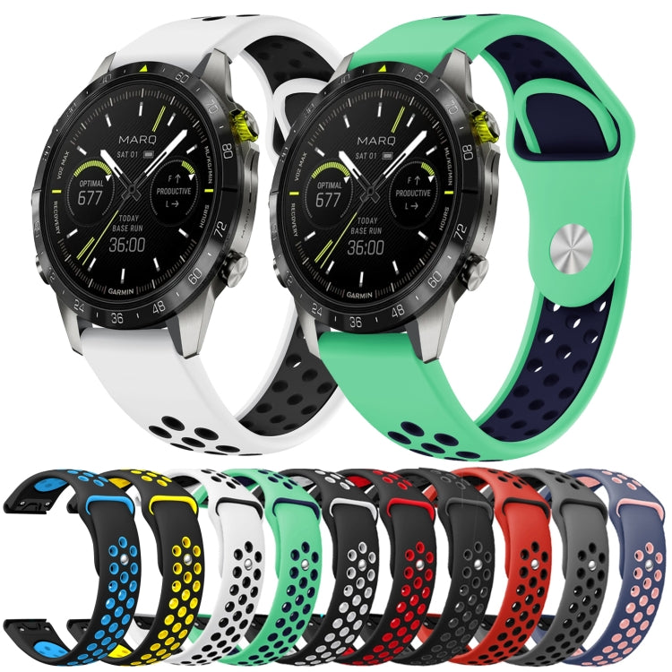 22mm Sports Breathable Silicone Watch Band, For Garmin Fenix 6 GPS, For Garmin Fenix 6 Pro GPS, For Garmin Fenix 6 Sapphire GPS, For Garmin Fenix 5