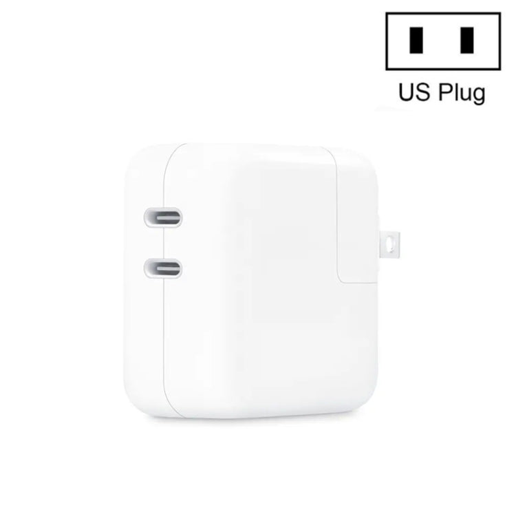 Carregador Dual Port 35W PD3.0 USB-C / Type-C para Série iPhone / iPad, Ficha US, Ficha UE