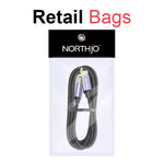Cabo NORTHJO LTM03 8 Pinos para Jack de Áudio AUX 3,5mm, 0,5m, 1m, 1,5m