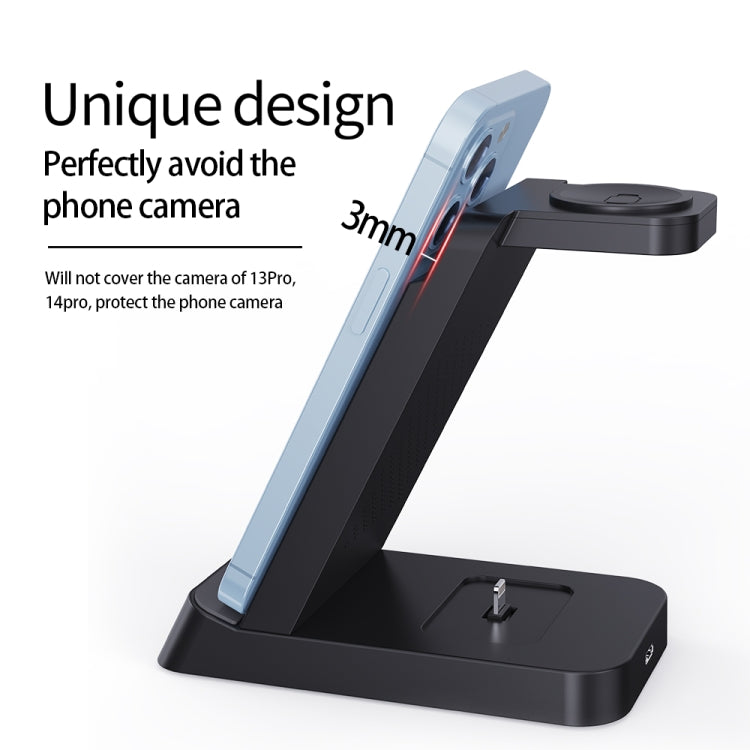 Suporte de Carregamento Sem Fios 3 em 1 18W B20 para iPhone e Apple Watch Series, B20 para Apple