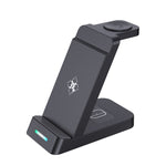 Carregador Sem Fios Qi B20A 15W Suporte de Carregamento Compatível com iPhone iWatch Airpods, B20A para Apple